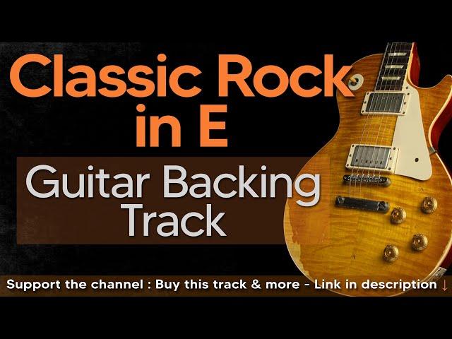 Classic Rock Guitar Backing Track - Blues Rock Jam in E