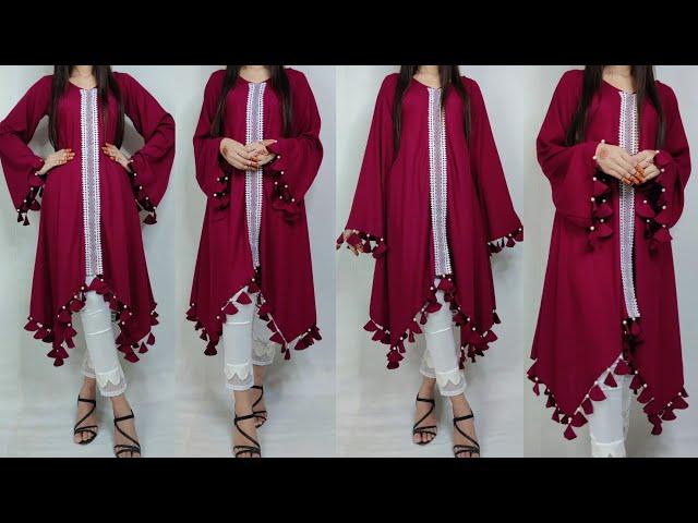 New Style High Low Kurti Design Cutting And Stitching/ Latest Kurti Design/ Up Down Kurti/ Dress DIY