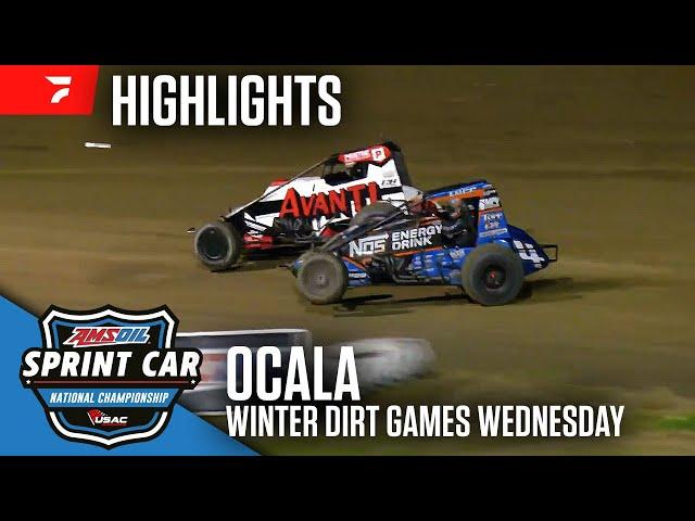 Winter Dirt Games Wednesday | USAC Sprints at Ocala Speedway 2/12/25 | Highlights