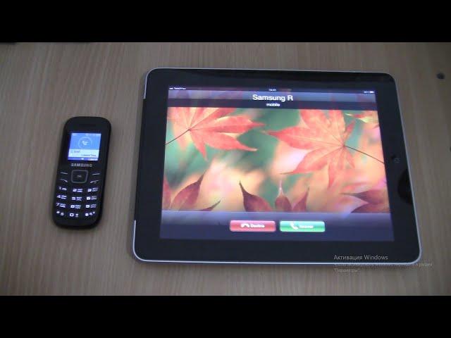 Incoming call & Outgoing call at the Same Time Samsung 1200R+ipad