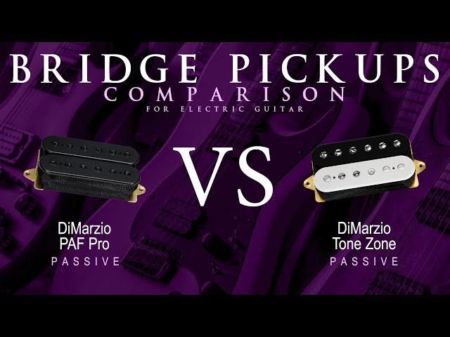 DiMarzio PAF PRO vs TONE ZONE - Passive Bridge Guitar Pickup Comparison Tone Demo