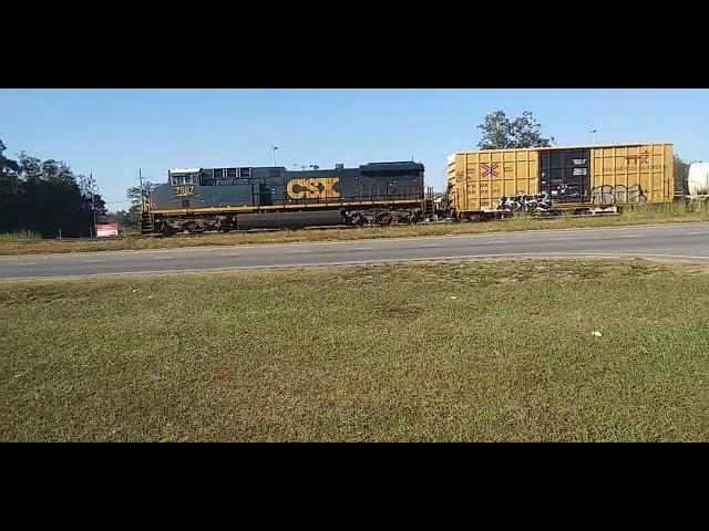 CSX Mixed Short Freight train Leads to Flomaton Alabama 10-24-24