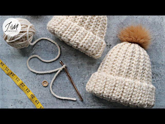 HOW TO CROCHET this Easy and Beautiful Hat | Easy/Fast crochet hat/beanie for beginners|Ribbed hat