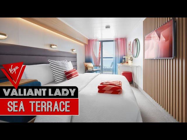 Virgin Voyages Valiant Lady | Sea Terrace | Full Walkthrough Room Tour & Review 4K