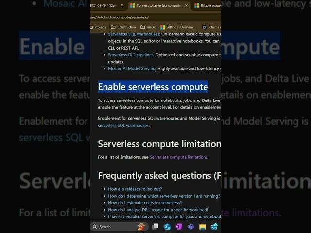 How to enable Databricks Serverless Computing #shorts  #azure #serverlesscomputing #databricks