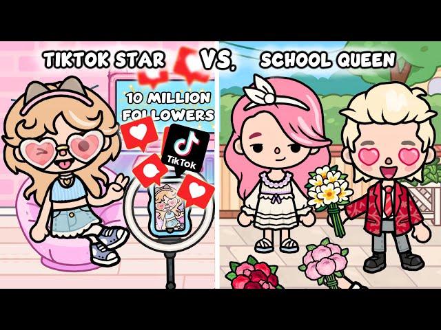 TikTok Star  vs. School Queen  | Toca Boca Story