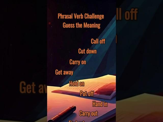 Spoken English/Phrasal Verb Challenge 01#shorts #ytshots #dailyspokenenglish #ielts#englishphrases