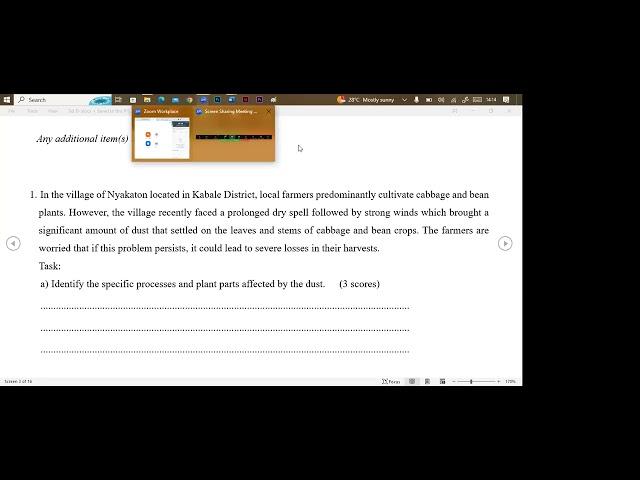 S.4 BIOLOGY THEORY FACILITATION ||SCENARIO BASED ITEMS|| NEW CURRICULUM ||28TH AUGUST 2024|