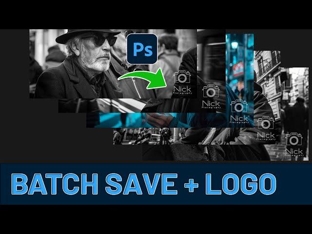 How to Add a Logo to multiple Photos automatically using Photoshop tutorial - Easy and quick