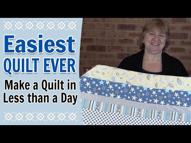 Quilting for Beginners - Easiest Quilt for Beginners Ever (Quilting Tutorial)