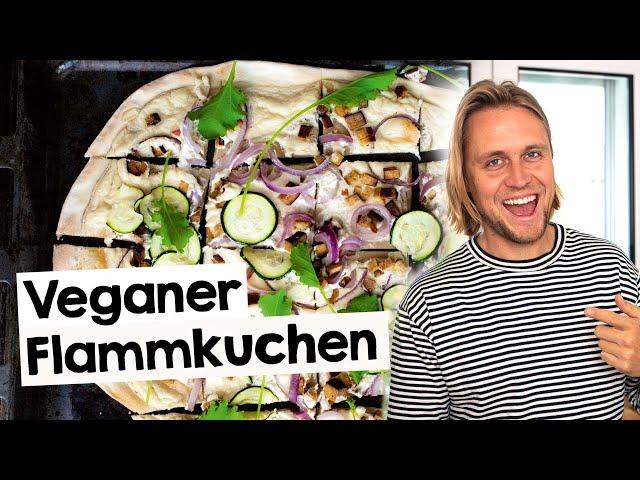 Veganer Flammkuchen (einfaches Rezept)