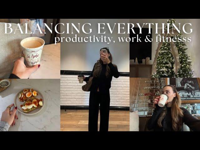 7am DAY VLOG BALANCING EVERYTHING (what I ate, diving into my productivity routine, work & fitness)