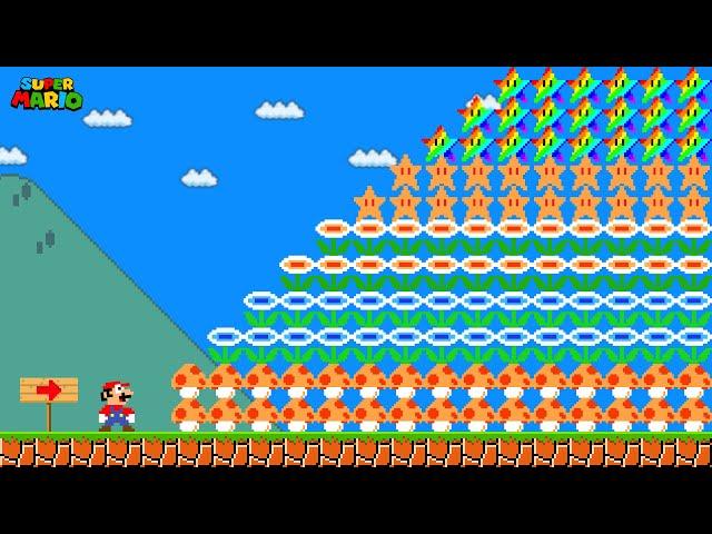 Can Mario Collect 999 All Power-up Tried to Beat New Super Mario Bros.Wii? (All Episode)