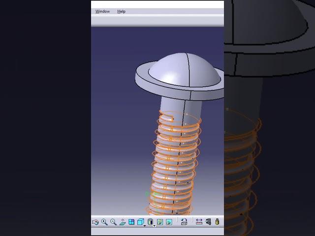 screw design in.catia v5 #shorts #catiav5 #3dmodeling #cad #screw