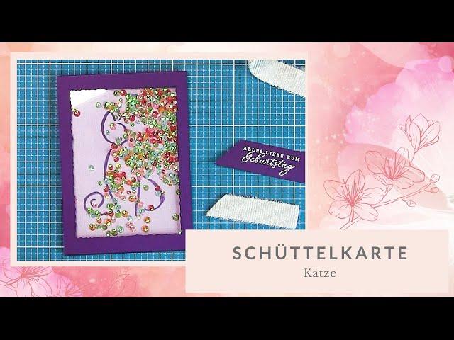 Schüttelkarte Katze - diy shakercard cat