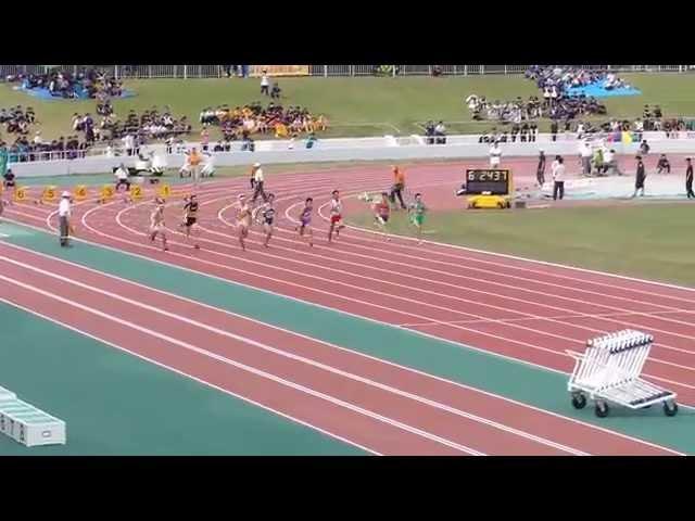 2015 千葉県高校総体 陸上 男子100m 決勝