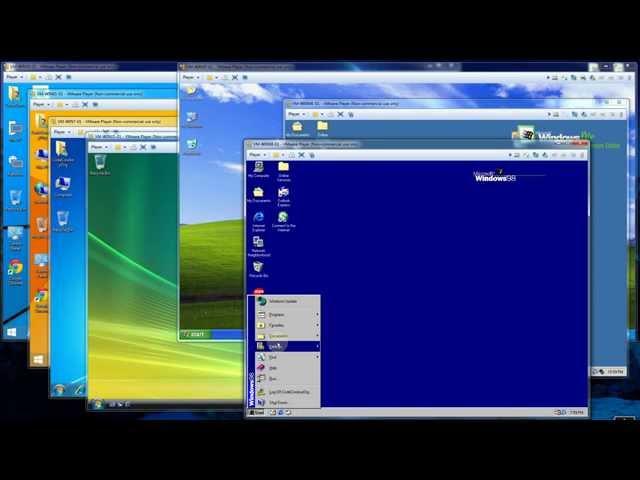 Windows 25 Years - In 4 Minutes (Win3.11 to Win10)