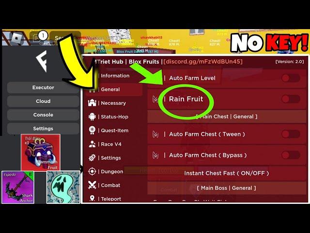 Script Blox Fruit Mobile No Key FRUIT RAIN & AUTO FARM | CHEST FARM | RAID | Delta & Fluxus Script