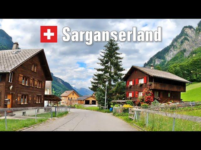 Sarganserland Switzerland  Scenic Drive & Swiss Mountains View [4K]