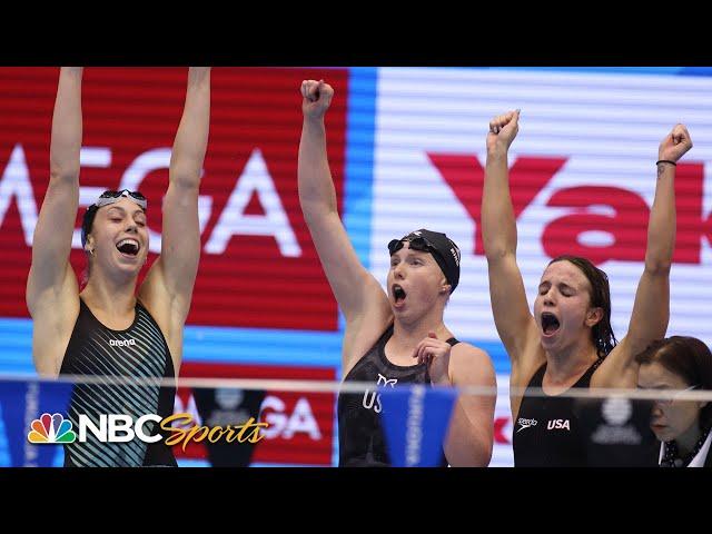 Team USA women cap off Worlds with dominant 4x100 medley relay gold medal | NBC Sports