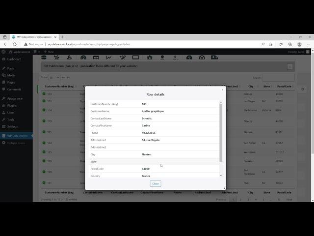 WP Data Access - Responsive data tables