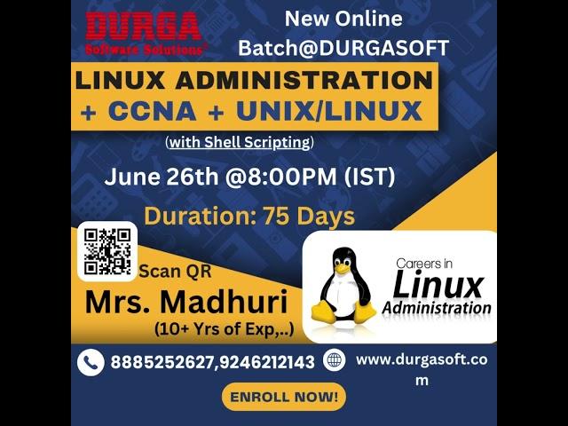 ️ New Online Batch @DURGASOFT