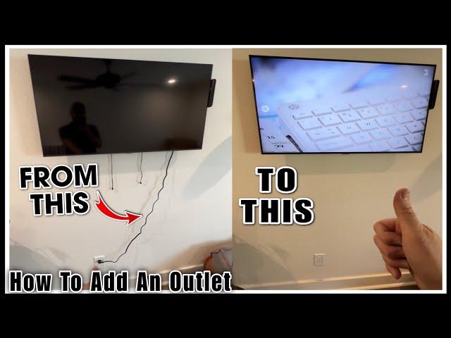 How To Install A Power Outlet Behind A Wall Mounted TV