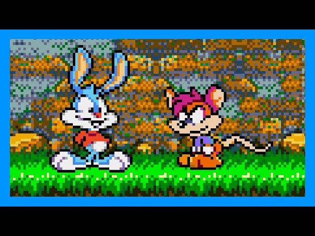 Tiny Toon Adventures: Buster's Hidden Treasure (Sega Genesis) full game completion session 