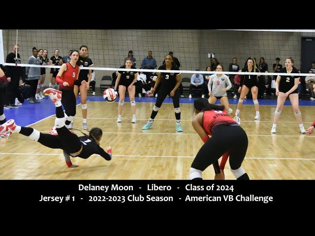 Delaney Moon #1 Libero Volleyball Highlights - American VB Challenge 2023