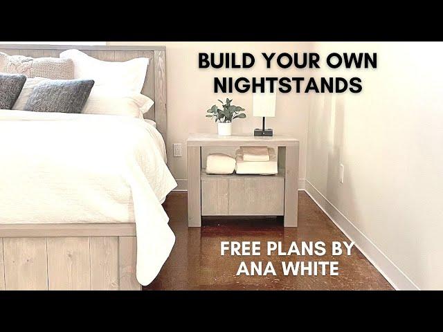 DIY Rustic Modern Farmhouse Nightstand - With Free Plans!