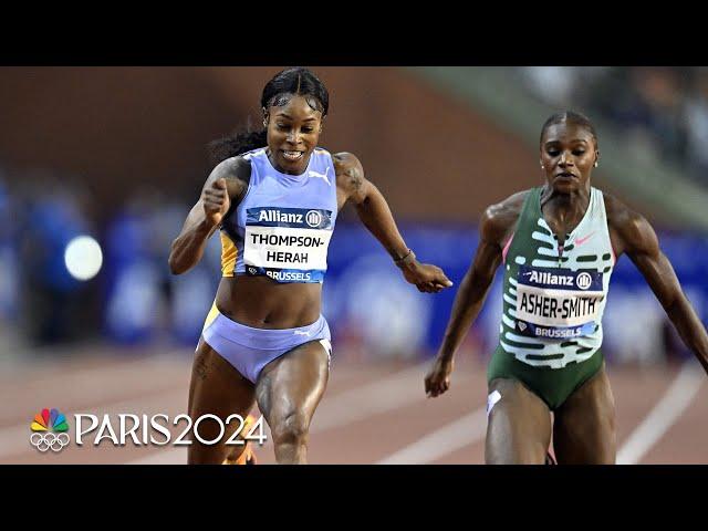 Elaine Thompson-Herah STORMS to season's best 100m for dramatic victory in Brussels | NBC Sports