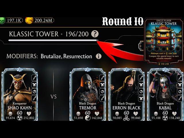 Fatal Klassic Tower Hard Battle 184 , 185 , 190 , 195 & 196 Fight+Reward MK Mobile,Diamond Character