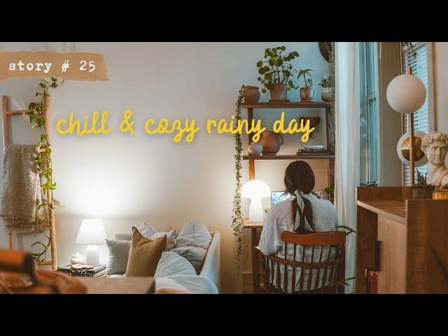 A Chill and Cozy Day in my Apartment | SLOW LIVING Relaxing Rainy Day Vlog