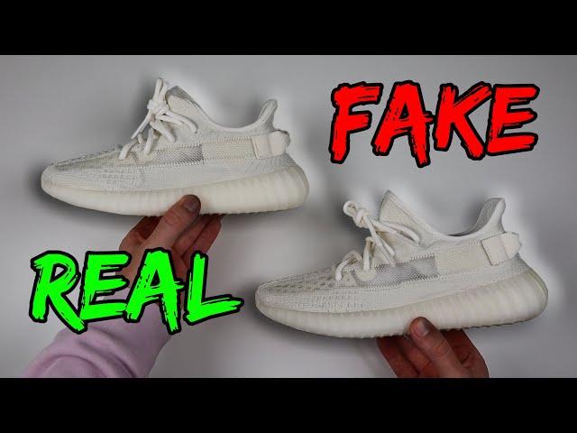 REAL VS FAKE! ADIDAS YEEZY 350 V2 BONE SNEAKER COMPARISON!