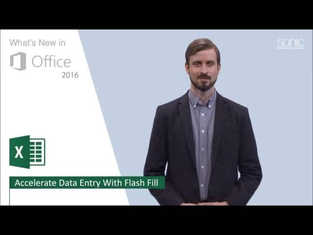 Excel 2016: Accelerate Data Entry With Flash Fill