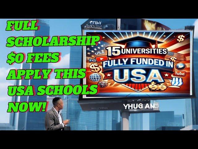 Apply to this 15 Universities in the USA  for Fully Funded Scholarships. #study