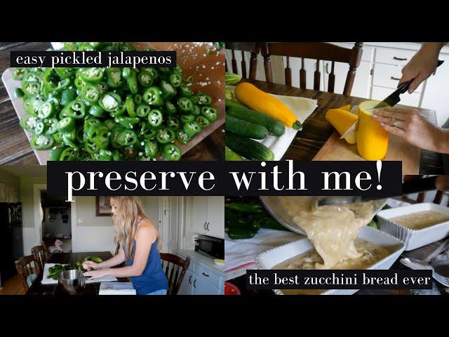 Preserving food from my garden...no canning required! Freezing zucchini, pickling jalapenos & more!