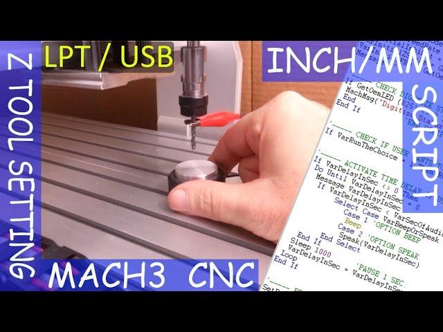 CNC Mach3 | Tool Setting Touch Plate | Auto Tool Zero (Z Axis) | Includes INCH/MM Script