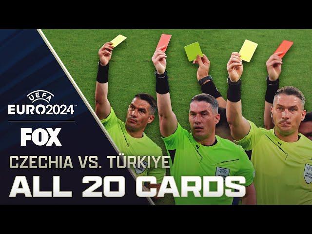 Czechia vs. Türkiye: UEFA Euro RECORD-SETTING 20 cards shown | UEFA Euro 2024