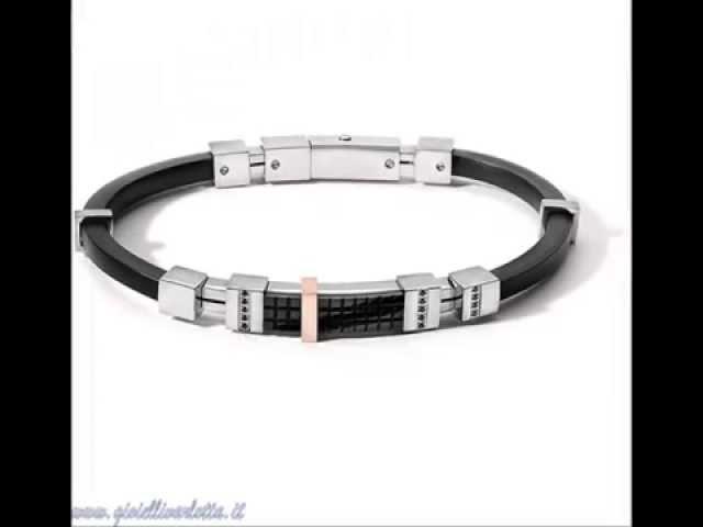 Comete Gioielli Bracciale uomo in acciaio PVD nero e rosè UBR 395