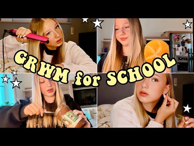 GRWM an einem normalen SCHULTAG  MORGENROUTINE | HEY ISI