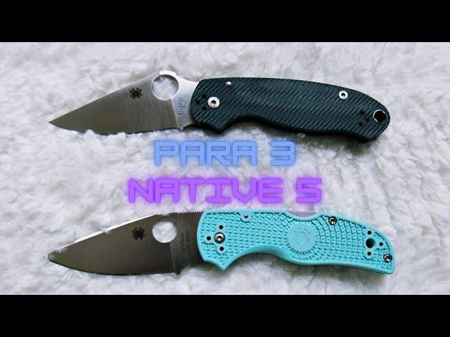 Spyderco Para 3 and Native 5: Knife Comparison