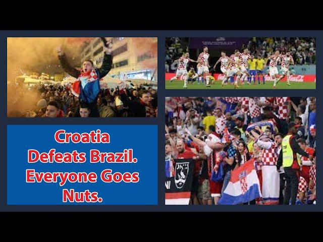 Croatia Defeats Brazil. Everyone Goes Nuts.  (Fan Reactions)