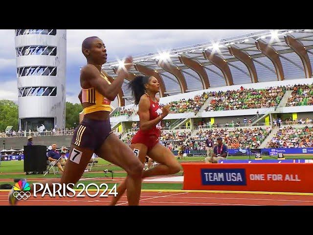 Shamier Little STORMS to victory in 400m hurdles semifinal; seeking first Olympic Games | NBC Sports