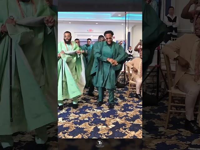 US groom and groomsmen do #Johadance @TeamDFams #nigerianwedding #YorubaWedding #Afrobeats #Asake