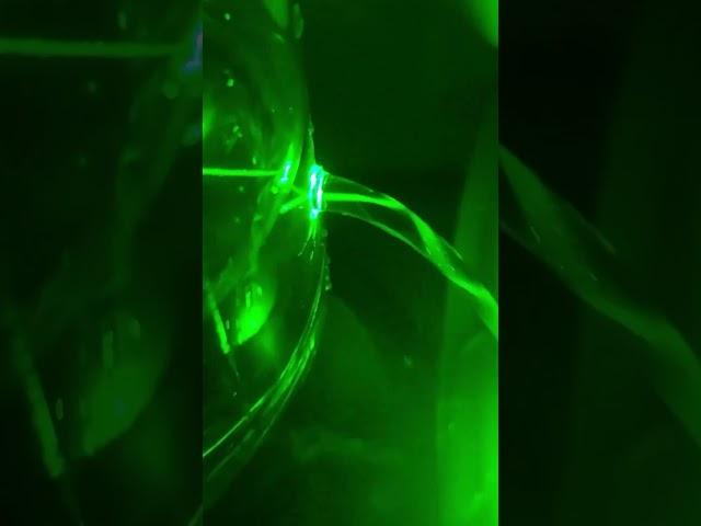 Laser bending in a stream of water!