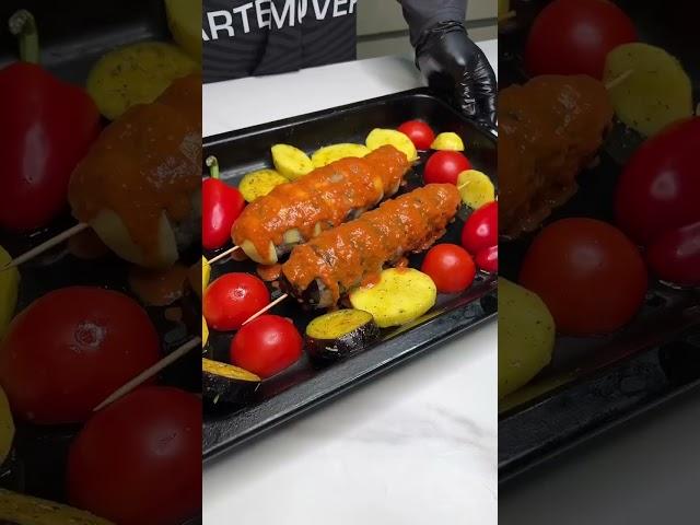Отличный Ужин на всю семью! Шашлык из баклажан и картошки  Это однозначно вкусно!