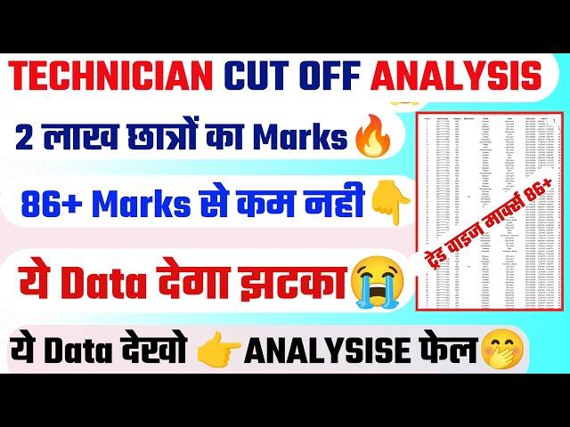 TECHNICIAN CUT OFF MARKS 95+ वाले का Marks देखो अब Cut off High जायेगा 2 लाख छात्रों का