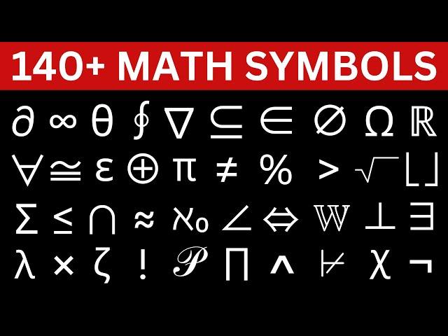 140+ Insane Math Symbols (With Examples)