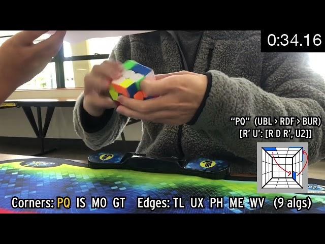 Official 44.60 3BLD with 3-style (annotated)